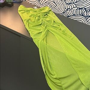 Forever 21 Lime Green High Low Skirt